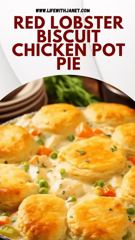 Biscuit Mix Chicken Pot Pie, Gluten Free Red Lobster Biscuits, Recipe For Chicken Pot Pie, Red Lobster Cheese Biscuits, Red Lobster Biscuit Mix, Biscuit Pot Pie, Homemade Pot Pie, Biscuit Chicken Pot Pie, Crockpot Chicken Pot Pie