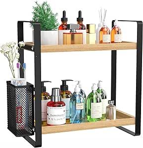 Bathroom Counter Shelf, Organizing With Baskets, Bathroom Counter Organizer, Organize Bathroom Countertop, Counter Organizer, Bathroom Countertop Organizer, Counter Shelf, Coffee Bar Accessories, Coffee Organization