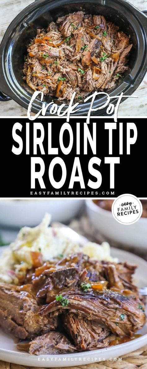 Top Sirloin Steak Roast Recipes, Sirloin Tri Tip Roast Recipes Crockpot, Beef Round Tip Roast Recipes, Sirloin Tip Roast Crock Pot Slow Cooker, Sirloin Roast Crock Pot, Beef Sirloin Tip Roast Crock Pot, Crockpot Sirloin Tip Roast, Sirloin Tip Roast Recipes, Sirloin Tip Roast Crock Pot