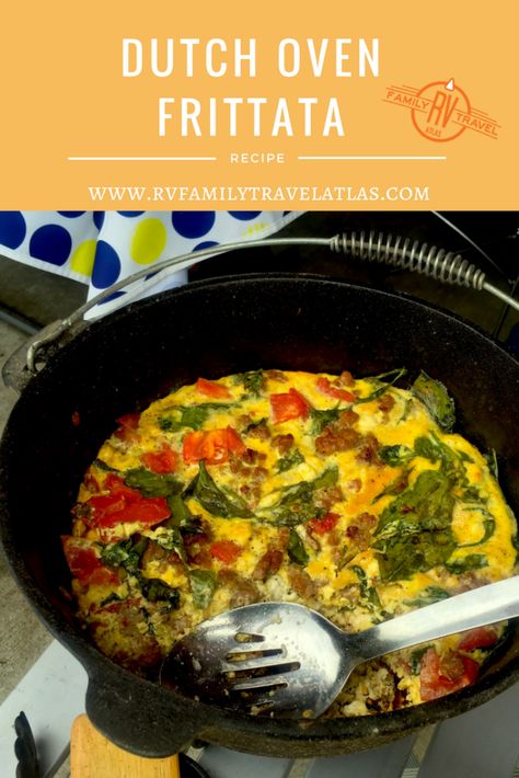 Recipes Dutch Oven, Oven Frittata, Dutch Oven Breakfast, Oven Breakfast, Dutch Oven Recipes Cast Iron, Camping Food Ideas, Breakfast Frittata, Best Dutch Oven, Dutch Oven Camping