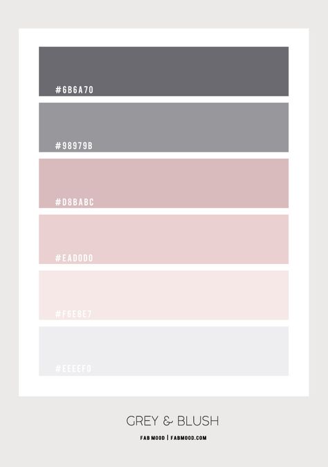 Colour Ideas For Bedroom, Bedroom Mauve, Grey Colour Scheme, Scandinavian Style Bedroom, Mauve Colour, Shades Of Mauve, Bedroom Colour, Bedroom Colour Palette, Blush And Grey