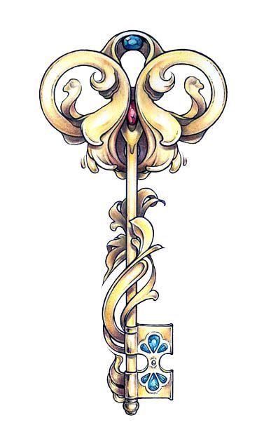 Key Tattoo Designs, Key Drawings, Tattoo Painting, Art Nouveau Tattoo, Nouveau Tattoo, Key Tattoos, Key Tattoo, Tattoo Feminina, Keys Art