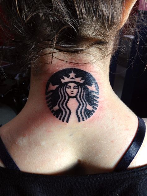 My first tattoo.  Branded.  Working for Starbucks was the only true happiness I've ever felt. Starbucks Tattoo, S Tattoos, First Dance Photos, C Tattoo, Bad Tattoos, At Starbucks, Dance Photos, S Tattoo, Couple Tattoos