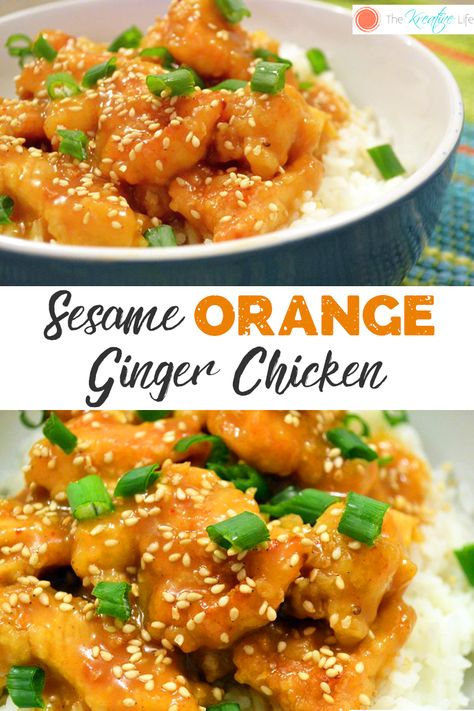 Slow Cooker Orange Chicken, Instant Pot Orange Chicken, Orange Ginger Chicken, Ginger Chicken Recipes, Chicken Dinner Recipe, Chinese Chicken Recipes, Orange Chicken Recipe, Ginger Chicken, Orange Chicken