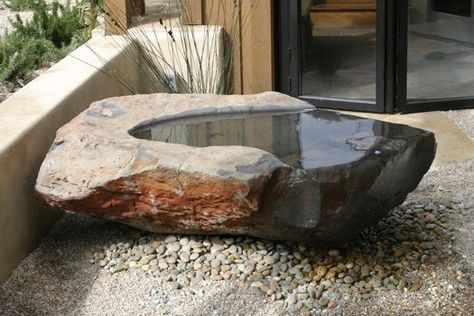 Fountains — PETER CLAY HANSON Zen Trädgård, Outdoor Water Features, Contemporary Planters, Garden Water Feature, Water Features In The Garden, Garden Fountains, Garden Features, On Design, Zen Garden