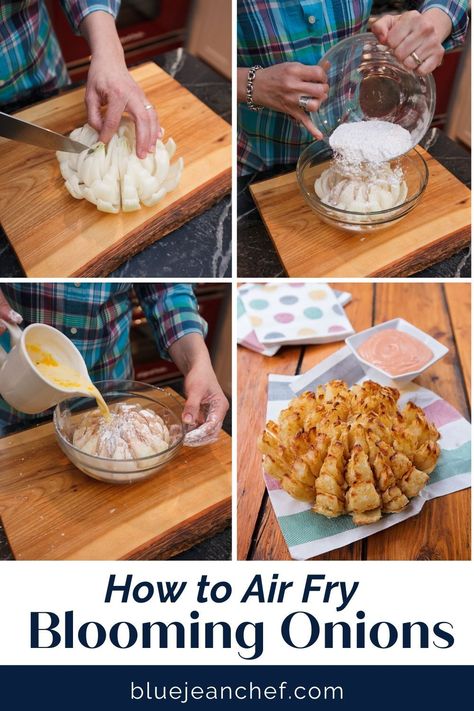 Outback Steakhouse Blooming Onion, Air Fryer Blooming Onion, Blooming Onions, Blooming Onion Recipes, Bloomin Onion, New Air Fryer Recipes, Air Fryer Recipes Snacks, Blooming Onion, Outback Steakhouse