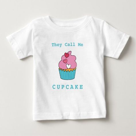 Lovely t-shirt with a cupcake and heart design. Fun gift to give to any foodie baby. #baby #tshirt #cupcake #sweets #funny #pink #heart #foodie #dessert #cake #cooking #cook #bake #baking #sweet #cute #eating #pink Call Me Cupcake, Top Baby Products, Stylish Baby, Foodie Gifts, Baby Shirts, Funny Babies, Baby Tshirts, Heart Design, Best Gifts