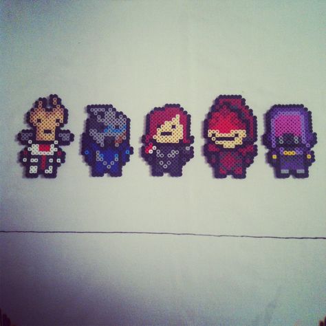 Mass Effect Characters, Perler Designs, Pixels Art, Perler Crafts, Bead Sprite, Anime Crafts, Bead Ideas, Perler Patterns, Perler Bead Art