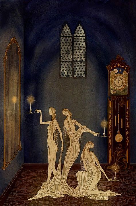 Kate Baylay, Kay Nielsen, 동화 삽화, Three Women, Arte Inspo, Fairytale Art, Ethereal Art, Art And Illustration, Anime Angel