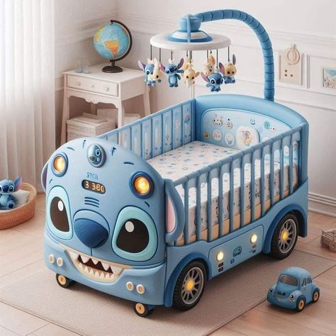 Stitch Nursery Ideas, Stitch Furniture, Lilo And Stitch Nursery, Stitch Nursery, Art Ideas For Teens, Lilo And Stitch Characters, Charlotte Baby, Lilo And Stitch Merchandise, Disney Room Decor