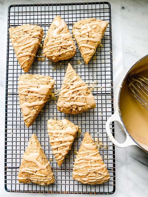 Pumpkin Scones With Maple Glaze, Spiced Scones, Maple Glaze Recipe, Yummy Fall Recipes, Pumpkin Scones, Fall Recipe, Maple Glaze, Best Pumpkin, Glaze Recipe