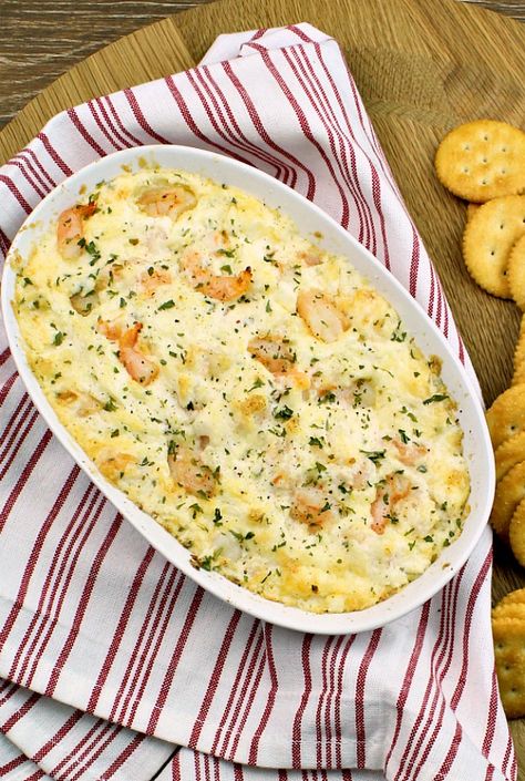 Baked Shrimp Dip, Shrimp Appetizers For Party, Shrimp Dips, Party Shrimp, Party Meals, Shrimp Dip Recipes, Seafood Ideas, Hot Dips, Seafood Delight