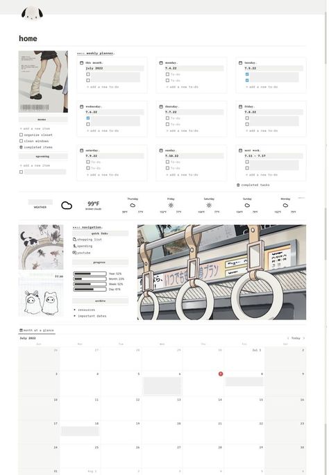 Notion Home Dashboard, Soft White Aesthetic, Minimalist Notion, Home Dashboard, Notion Inspiration, Study Stationery, Notion Templates, Notes Organization, Media Planner