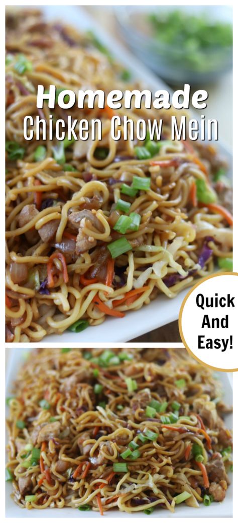 Best Chicken Chow Mein Recipe, Chicken Chow Mein Recipe Easy, Easy Chow Mein Recipe, Homemade Chow Mein, Chicken Chow Mein Recipe, Chinese Food Restaurant, Recipes Using Rotisserie Chicken, Hotdish Recipes, Chow Mein Recipe