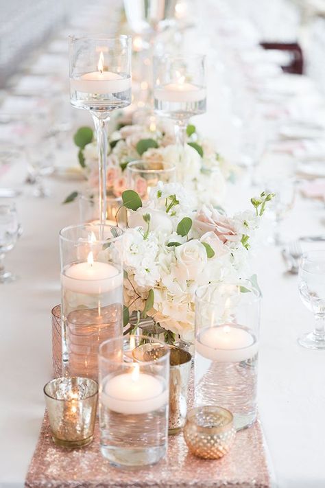 Glam Wedding Decor, Monarch Beach Resort, Candles Flowers, Rustic Wedding Decorations, Gold Wedding Theme, Strictly Weddings, Gold Wedding Decorations, Long Table, Glamorous Wedding