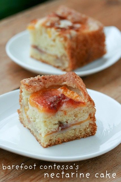 The Food Librarian: Barefoot Contessa's Fresh Nectarine Cake Nectarine Dessert, Nectarine Cake, Nectarine Recipes, Peach Cake, Peach Recipe, Nectarine, Fruit Desserts, Fruit Recipes, Let Them Eat Cake