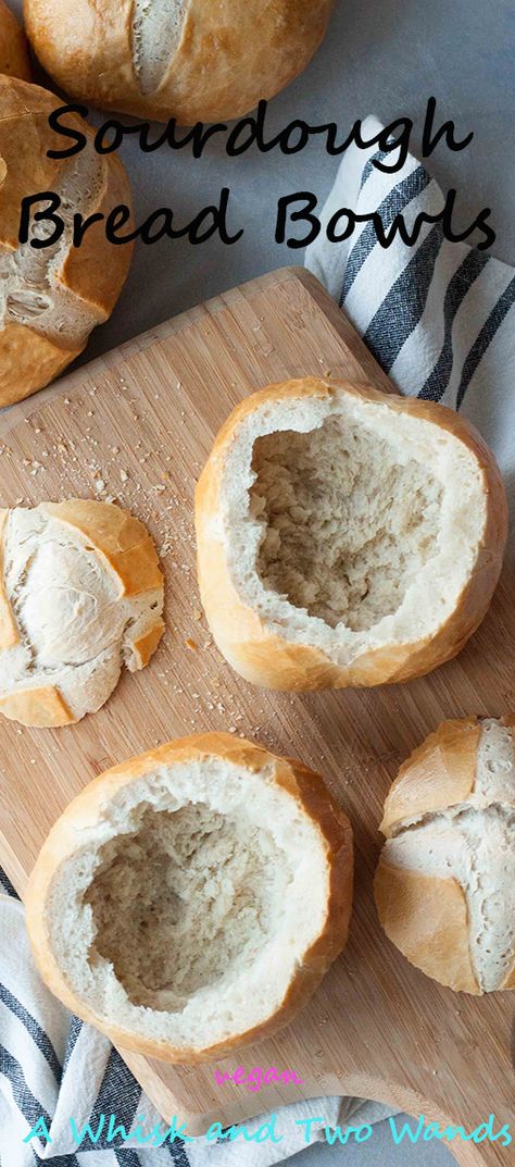 Sourdough Bread Bowls, Bread Meals, Google Ideas, Soup Bar, Bread Bowl Recipe, Sprouted Bread, Dough Starter, Homemade Sourdough Bread, Homemade Breads