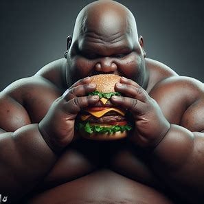 fat man with no shirt on eating a big hamburger with no hair realstic skin color black - Image Creator from Microsoft Designer Funny Mugshots, Fat Humor, Bigger Person, Fashion Illustrations Techniques, Black Person, Fat Man, Very Funny Pictures, Funny Profile Pictures