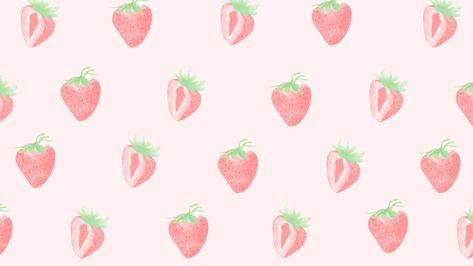 Cute summer desktop💗 Strawberry Laptop Wallpaper Aesthetic, Strawberry Background Laptop, Peach Wallpaper Laptop, Macbook Aesthetic Wallpaper Hd, Pink Background Macbook, Strawberry Laptop Wallpaper, Light Pink Wallpaper Laptop, Light Pink Desktop Wallpaper, Pink Wallpaper Laptop Hd