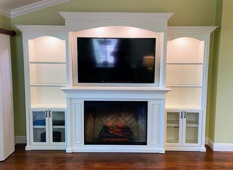 Wall units with fireplace