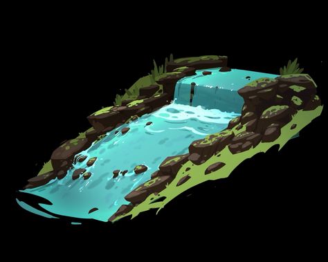 ArtStation - 2D river, Cordonnier Quentin Roblox Game Ideas, Stylized Water, Water Reference, Rhino Baby, Banner Saga, Fx Animation, Baby Rhino, Animation Sketches, Gothic Fonts