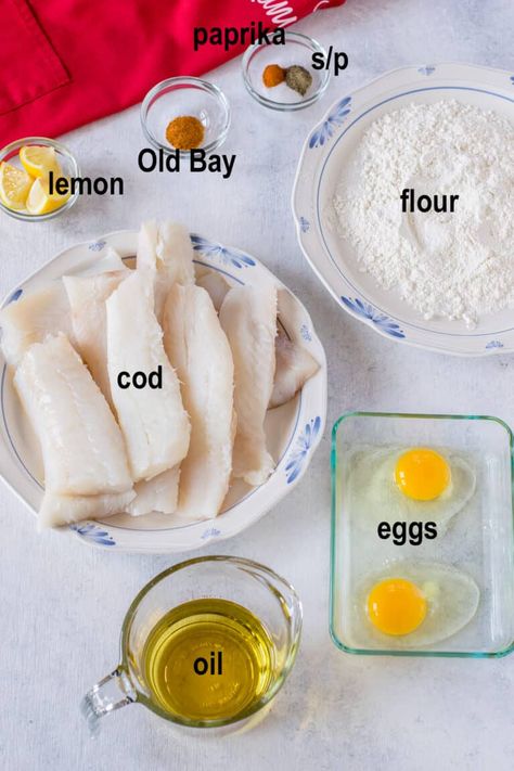 You can make this easy Pan-Fried Cod Fish in less than 30 minutes! You just need eggs and seasoned flour to coat the fish before frying it in oil. This will become your go-to recipe for fried fish on the stove! #friedcod #panfriedcod #panfriedcodfish Keto Fried Cod Fish Recipes, Frying Cod Fish, Fry Cod Fish Recipes, Pan Fry Cod Fish Recipes, How To Fry Cod Fish, How To Fry Fish On The Stove, Cod Fillet Recipes Pan Fried, Deep Fried Cod Fish Recipes, Fish Coating For Frying