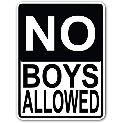 No Boys Allowed (Black) 12 x 9 Inch White Street Sign - Made In The USA With Adhesive Vinyl On High Grade Aluminum * Continue to the product at the image link. (This is an affiliate link) No Boys Allowed, Boy Sign, White Room Decor, Dream Symbols, Street Sign, Black And White Posters, Bathroom Humor, Room Signs, Girls Club