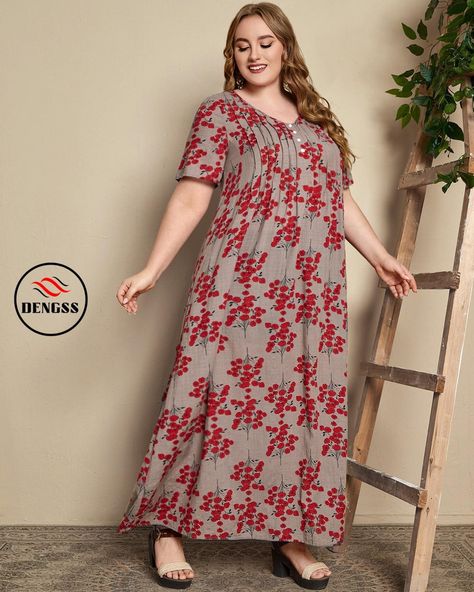 DENGSS Plus Ditsy Floral Half Button Maxi Dress Color: Green Style: Boho Pattern Type: Floral Details: Button Front Sleeve Length: Short Sleeve Type: Tunic Neckline: V neck Sleeve Type: Regular Sleeve Waist Line: Natural Hem Shaped: Flared Length: Maxi Fit Type: Loose Fabric: Non-Stretch Material: Fabric Composition: 100% Viscose Care Instructions: Machine wash or professional dry clean Sheer: No in cm : Size […]https://dengss.clothing/dengss-plus-ditsy-floral-half-button-maxi-dress/?feed_id=... Button Maxi Dress, Clothing Model, Green Style, Boho Patterns, Waist Line, Ditsy Floral, Style Boho, Green Fashion, Cute Shoes