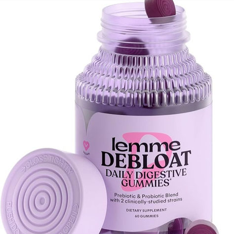 Lemme Debloat - Digestive & Gut Health Gummies with 2 Clinically Studied Probiotics & Prebiotic, 3 Billion CFUs - Vegan, Gluten Free, Non GMO, BlackBerry Flavor (60 Count) Health Gummies, Ceremonial Matcha, Gold Earrings For Women, Led Light Therapy, Printed Clutch, Toiletries Organization, Lemon Balm, Passion Flower, Spray Tanning