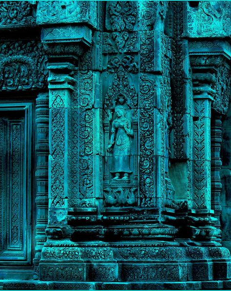 Teal Playlist Covers, Cyan Magic Aesthetic, Tourqouis Color, Teal Aesthetic Pictures, Cambodian Temple, Turquoise Aesthetic, Faraway Tree, Fresh Skincare, Teal Art