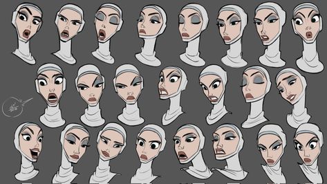 Disney Art Style, Facial Expressions Drawing, Expression Sheet, Pencil Test, Expressions Photography, Character Model Sheet, Character Design Sketches, Face Sketch, Cartoon Sketches