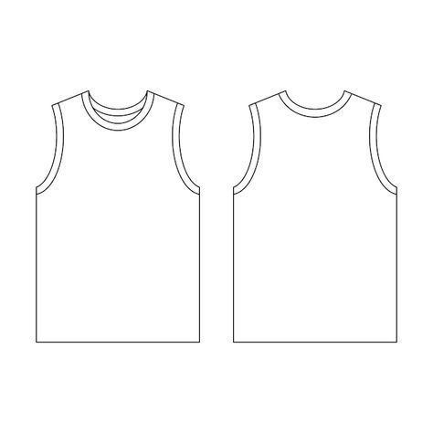 Design Your Own Jersey Printable, Basketball Jersey Plain Template, Plain White Jersey Basketball, Plain Basketball Jersey Layout, Jersey Plain Template, Sleeveless Jersey Design, Vector Mockup Clothes, Plain Jersey Basketball, Blank Basketball Jersey Template