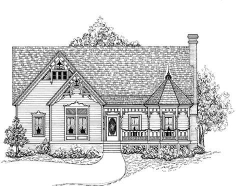 One Story Victorian House Plans, Small Victorian House Plans, Queen Anne House Plans, Small Victorian House, Fairy Tale Cottage, Queen Anne House, Victorian House Plans, Victorian Style House, House Addition