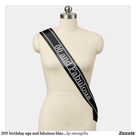 DIY birthday age and fabulous black white stripe Sash - Sashes. Sash Ideas Diy, Sweet 16 Sash, Birthday Sash, Fabulous Diy, Diy For Men, Handsome Man, Most Handsome Men, Birthday Design, Grad Party