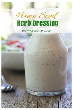 Smooth and creamy nut-free, dairy-free and oil-free Hemp Seed Herb Dressing! Perfect for salads, sandwiches,vegetables raw or roasted, use it on just about everything. Alkaline Condiments, Raw Dressing, Hemp Seed Dressing, Hemp Recipes, Hemp Seed Recipes, Wfpb Vegan, Vegan Dressings, Nutritarian Recipes, Oil Free Salad Dressing