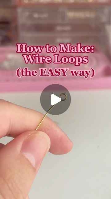 jewelry by June 🌷 on Instagram: "An UPDATED wire loop tutorial! Thank you to the kind jewelers who made me aware of this! 💌 I hope that this can be helpful to any new jewelers starting their handmade jewelry journey 💗💗
#handmadejewelry #jewelrytutorial" Making Loops With Wire, Free Wire Jewelry Making Tutorials, Wire Loop Tutorial, One Step Looper Diy Jewelry, How To Make A Wire Loop For Jewelry, Wire Jewelry Making Tutorials, Handmade Jewelry Tutorials Step By Step, Diy Wire Jewelry For Beginners, Jewelry Making Tutorials Step By Step