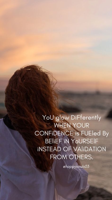 You glow differently when your confidence is fuelled by a belief in yourself 😇 . . #believeinyourself #believe #motivation #love Happy Glow Quotes, Inner Glow Quotes, You Glow Differently When Your Happy, Let Your Soul Glow Quotes, Women Glow Differently When Loved, You Glow Differently When Your Confidence, Belief In Yourself, Cute Disney Quotes, Happy Soul