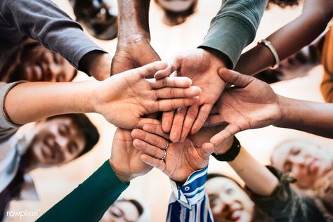 Group of diverse people stacking hands in the middle | premium image by rawpixel.com / Felix #picture #photography #inspiration #photo #art Prayer Photography, Unity Photography, Peta Pikiran, Worship Prayer, People Hugging, Birthday Background Design, Bible College, Diverse People, Be Kind To Everyone