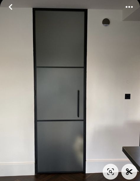 Opaque Glass Doors Bathroom, Sliding Glass Door Laundry Room, Black Glass Bathroom Door, Glass Indoor Doors, Opaque Shower Doors, Bathroom Privacy Wall, Tall Doors Interior, Toilet Door Design Modern, Indoor Doors Ideas