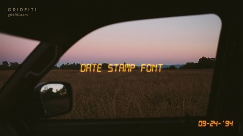 Download the date stamp font at Gridfiti! You'll be able to find this vintage aesthetic text along with several other visually appealing fonts! Date Stamp Vintage, Holiday Fonts Free, Stamp Font, Font Aesthetic, Aesthetic Text, Ep Cover, Free Monogram Fonts, Font Vintage, Photo Mood