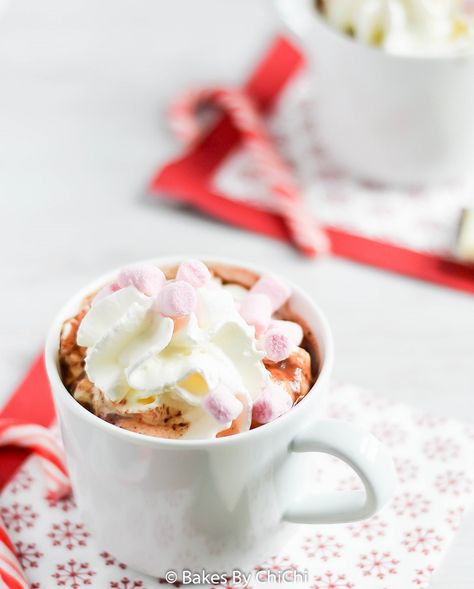 Homemade Deluxe Hot Chocolate - Bakes by Chichi Cozy Pjs, Baking Lessons, Chocolate And Coffee, Double Cream, Chocolate Cream Cheese, Vanilla Syrup, Homemade Hot Chocolate, Gifts For Coffee Lovers, Coffee Chocolate