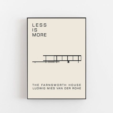 Less is More Mies Van Der Rohe Prints - 60x80cm Canvas / 4 - #logo #logodesign #elegantlogo Less Is More Mies Van Der Rohe, 4 Logo, Architecture Tattoo, Personalized Logo, Great Logos, Elegant Logo, Van Der Rohe, Mies Van Der Rohe, Creating A Business