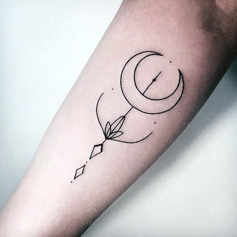 Magical Moon Tattoo Designs (9)                                                                                                                                                                                 More Crescent Tattoo, Moon Tattoo Meaning, Artemis Tattoo, Wörter Tattoos, Full Moon Tattoo, Tatuagem Masculina Pequena, Tattoo Themes, Crescent Moon Tattoo, Tattoo Trend