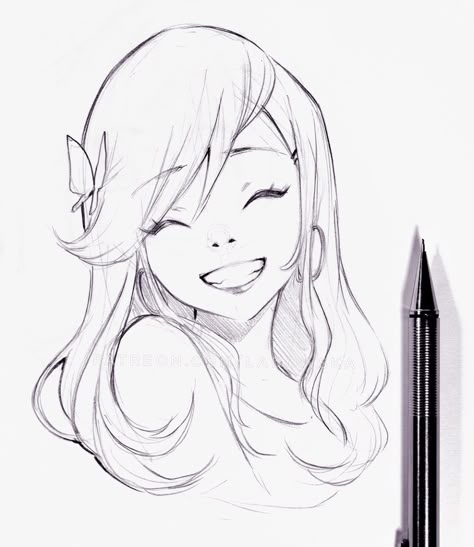 Tweets con contenido multimedia de Asia Ladowska (@AsiaLadowska) / Twitter Asia Ladowska, Smile Drawing, 얼굴 드로잉, Anime Smile, Girl Drawing Sketches, 얼굴 그리기, Cute Sketches, Drawing Hair, Beauty Art Drawings