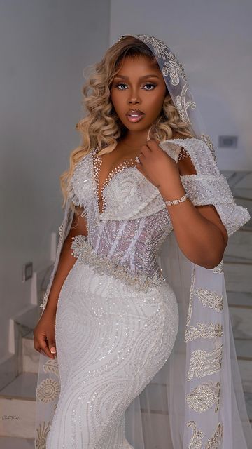 Lace Blouse Styles, Latest Wedding Gowns, Mikado Wedding Dress, Nigerian Wedding Dress, Simple Elegant Wedding Dress, Extravagant Wedding Dresses, Glam Wedding Dress, Classy Gowns, Wedding Dresses Cinderella