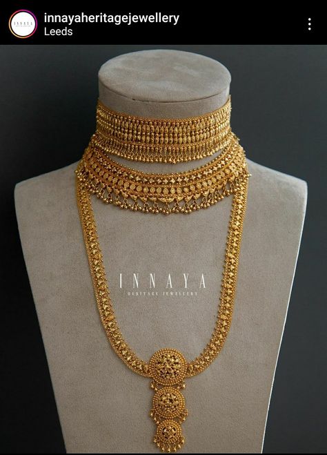 Gold Necklace Bridal Indian, Gold Necklace Design Indian, Bengali Necklace Designs, Bengali Wedding Jewellery Gold, Addigai Necklace Gold, Gold Jwelery Designs, Gold Jewels Design Bridal, Bridal Gold Jewellery Indian, Bridal Gold Jewellery Set