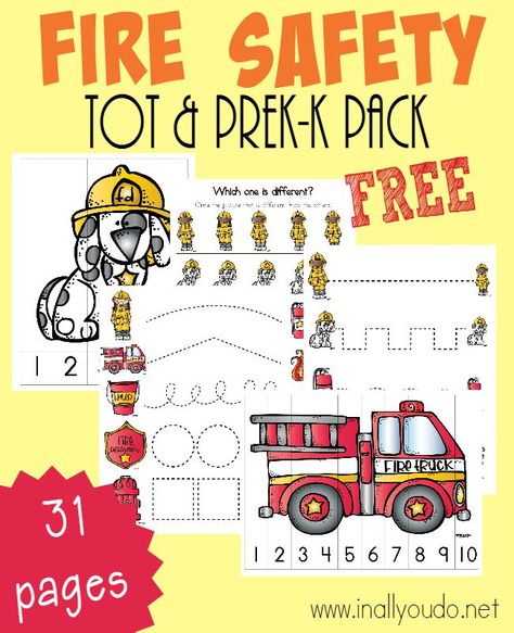 Fire Safety Worksheets, Prek Printables, Fire Safety Preschool Crafts, Fire Safety Free, Fire Safety Unit, Community Helper Lesson, Fire Safety Theme, Fire Safety Activities, Fire Safety Preschool