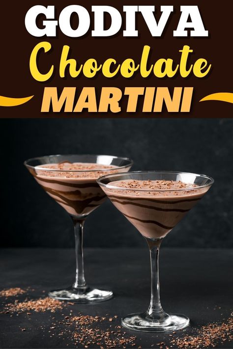 Chocolate Martini Godiva, Godiva Chocolate Martini, Godiva Chocolate Liquor, Chocolate Martini Recipe, Caramel Vodka, Liquor Recipes, Chocolate Martini, Godiva Chocolate, Mixed Drinks Alcohol