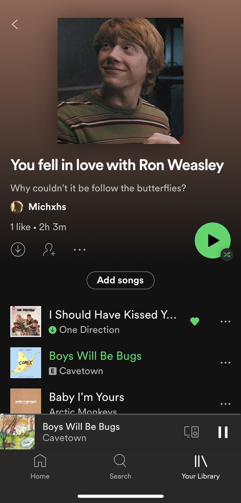 Dating Ron Weasley, Playlist Ideas, Spotify Playlists, Music Mood, Ron Weasley, Spotify Playlist, Random Things, Soundtrack, Harry Potter