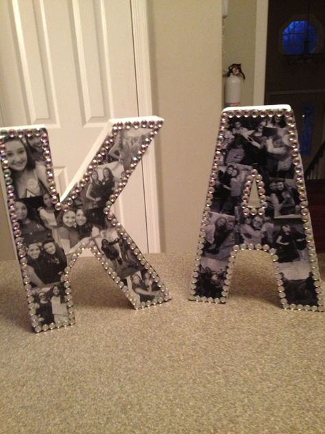 Learn how to make DIY Bejeweled Photo Collage Letters on "Sparkle and Shine" - they're the perfect gift for your big, little, or best friend! Collage Letters, Popular Crafts, How To Make Diy, Teen Room, Birthday Gift Ideas, Diy Candles, Photo Collage, San Valentino, Cute Gifts